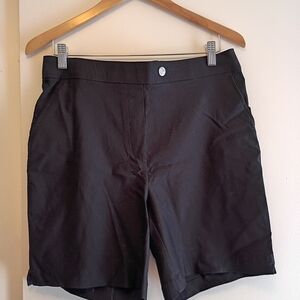 Rafaella Women's Black Flat Front Shorts